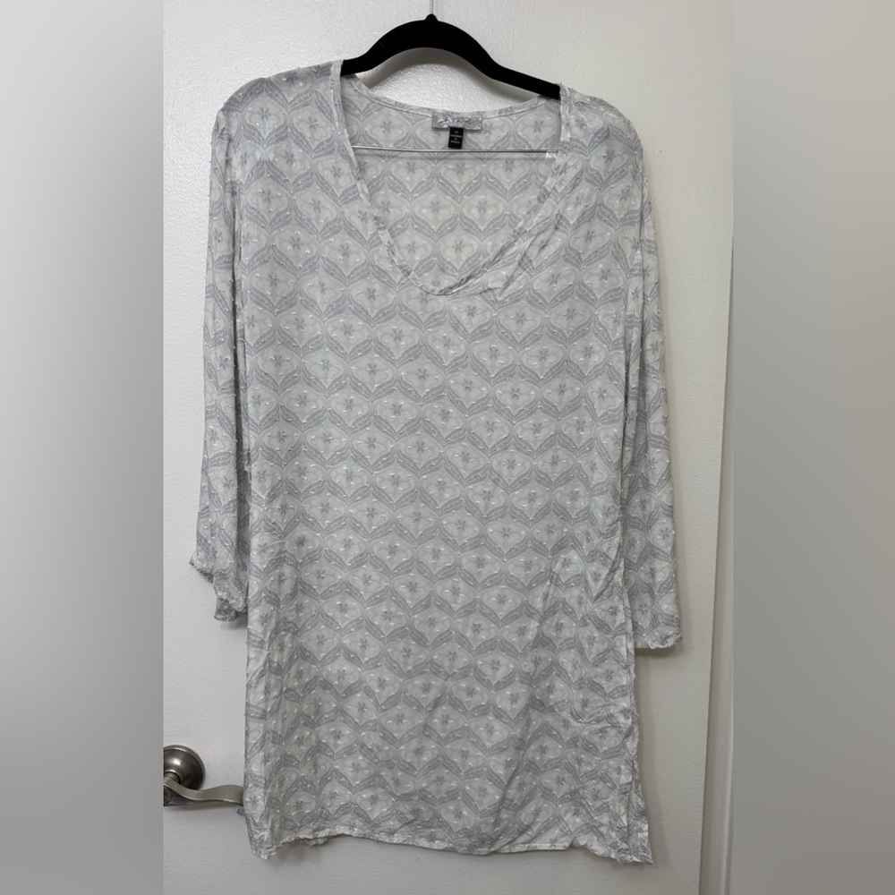 J Valdi V-Neck Tunic Top | Casual Flowy Longline Shirt